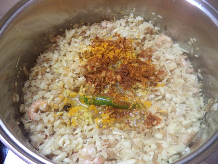 Bamboo Shoot Curry with Prawns